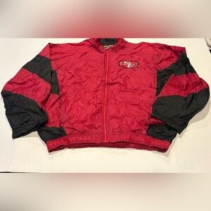 VINTAGE SAN FRANCISCO 49ERS Pro Line By STARTER WINDBREAKER ZIP UP SIZE LARGE